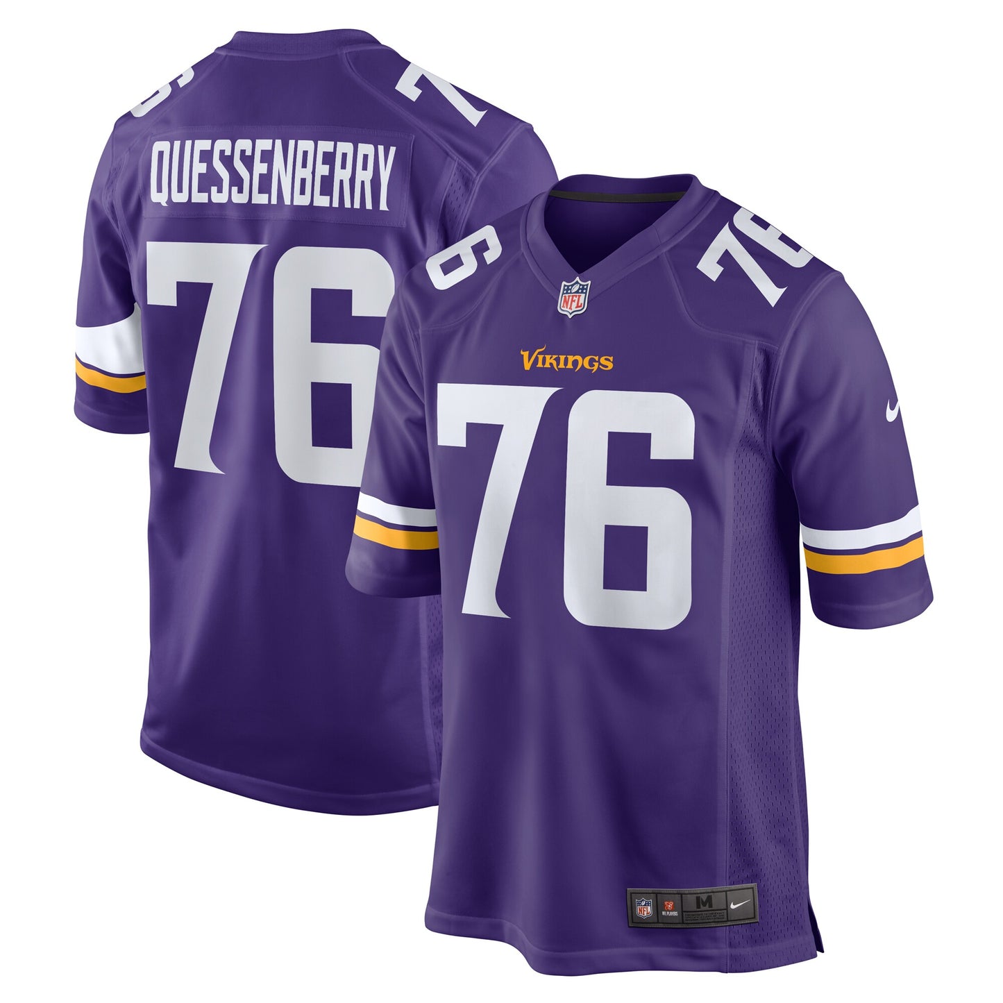 David Quessenberry Minnesota Vikings Nike Team Game Jersey -  Purple