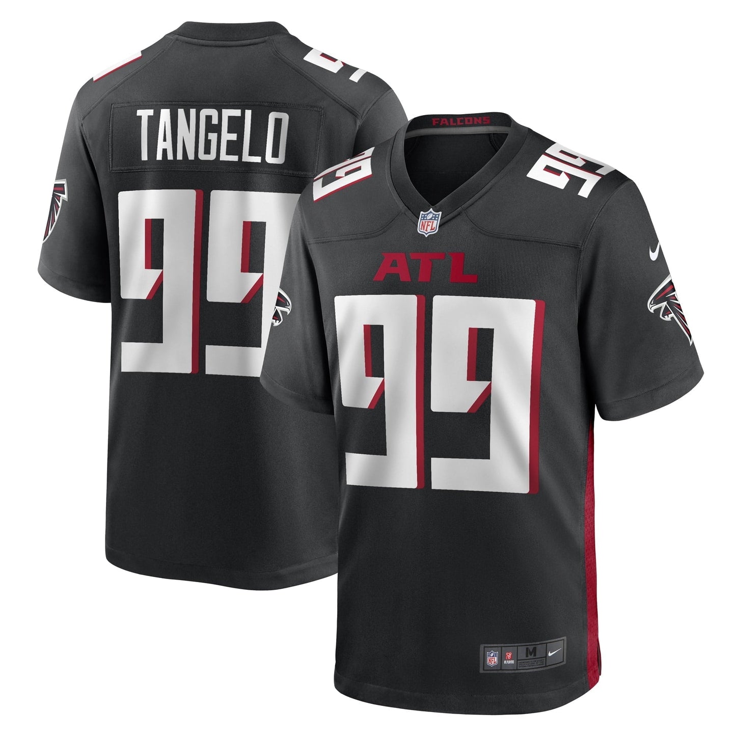 Men's Nike Black Derrick Tangelo Atlanta Falcons Game Player Jersey