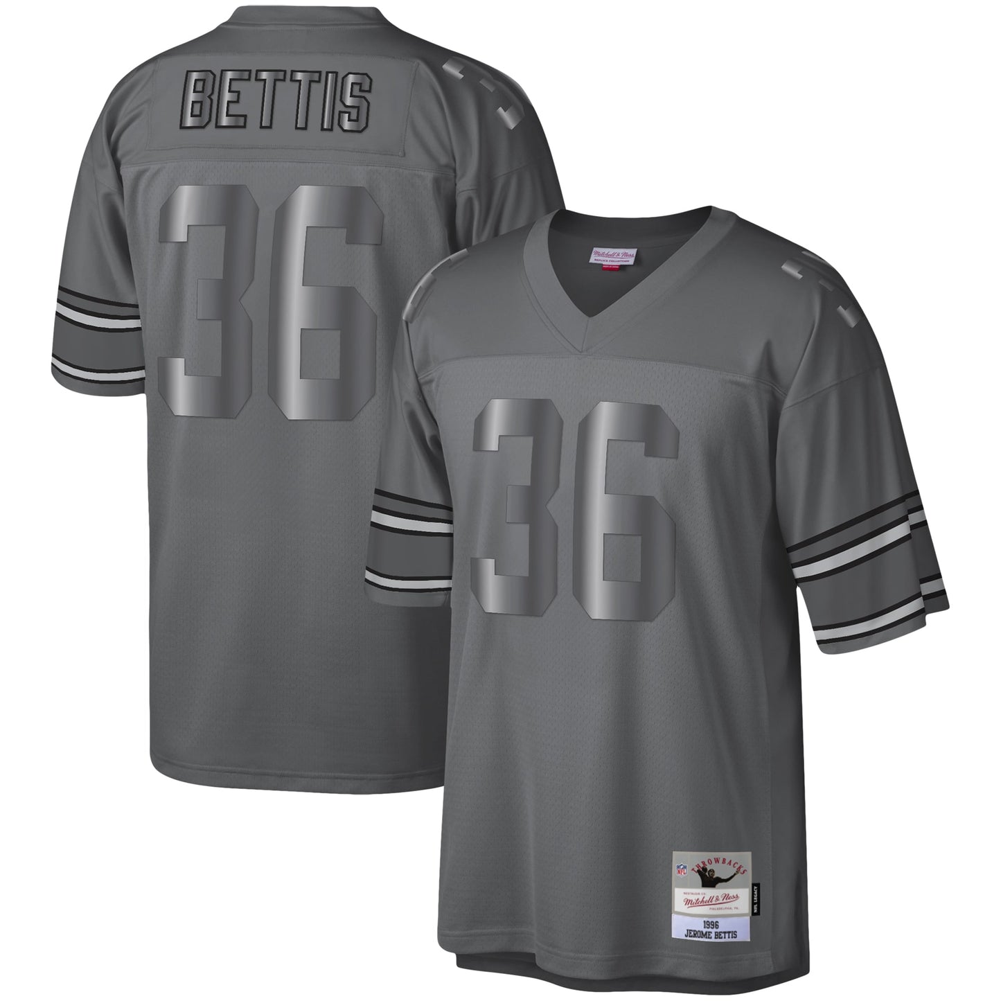 Jerome Bettis Pittsburgh Steelers Mitchell & Ness 1996 Retired Player Metal Legacy Jersey - Charcoal