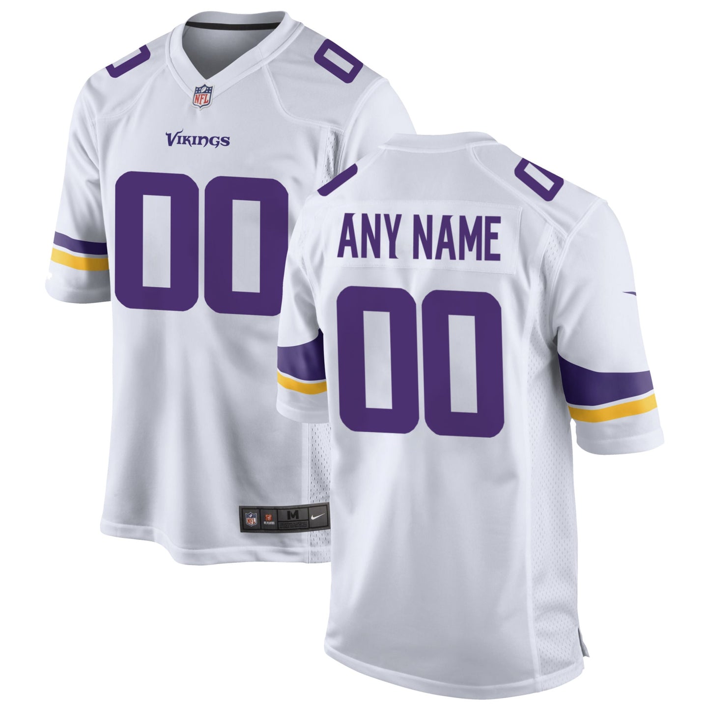 Minnesota Vikings Nike Custom Game Jersey - White