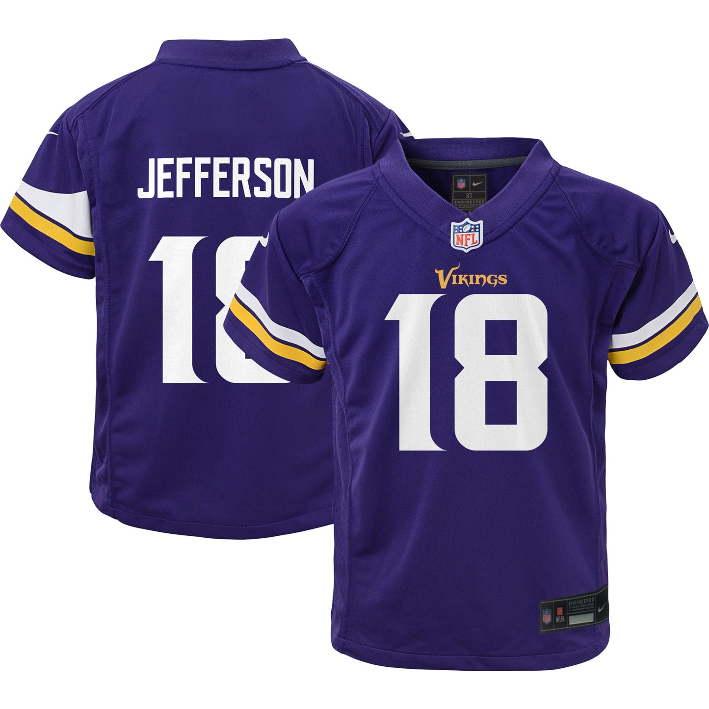 Justin Jefferson Minnesota Vikings Nike Toddler Game Jersey - Purple