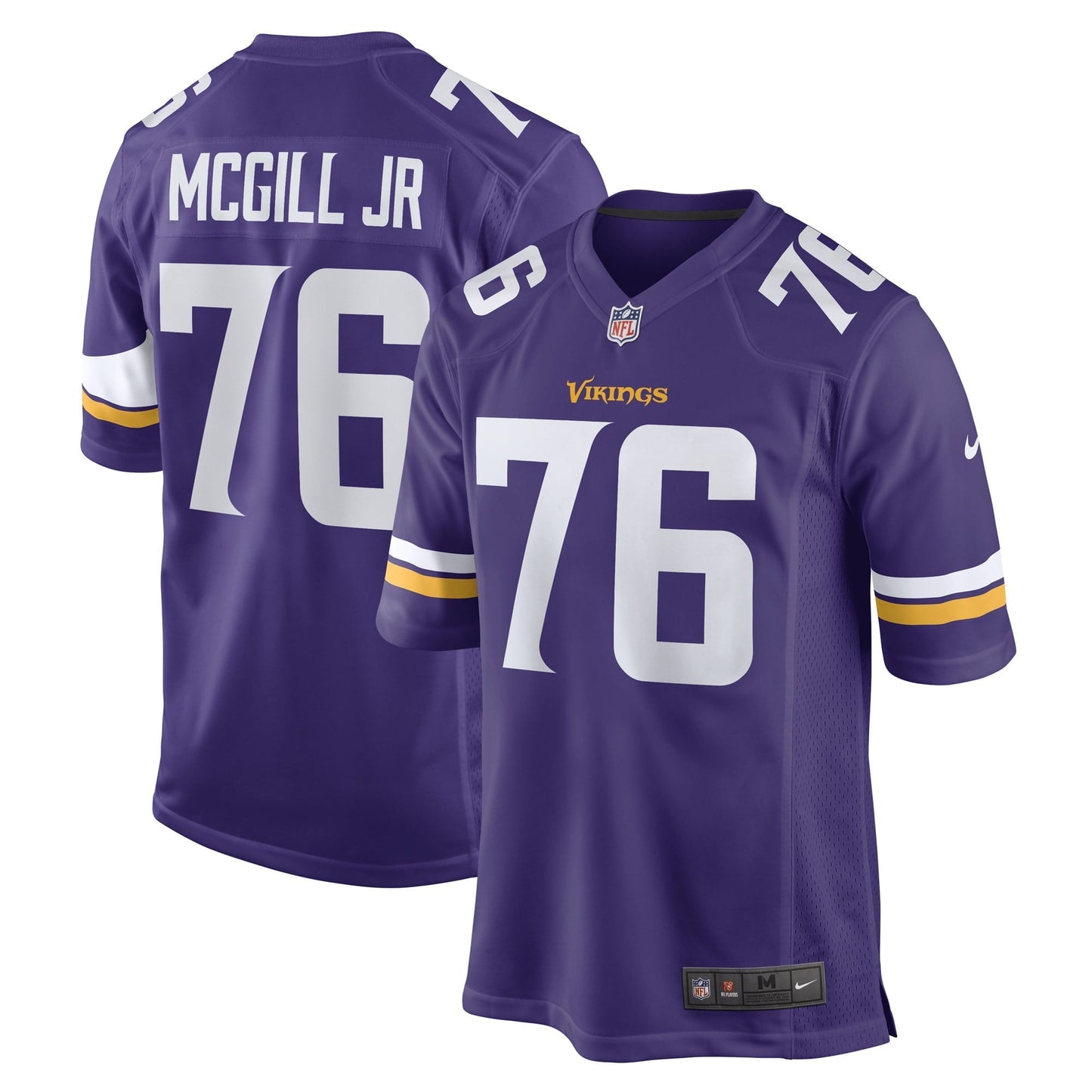 Men's Nike T.Y. McGill Jr. Purple Minnesota Vikings Game Player Jersey
