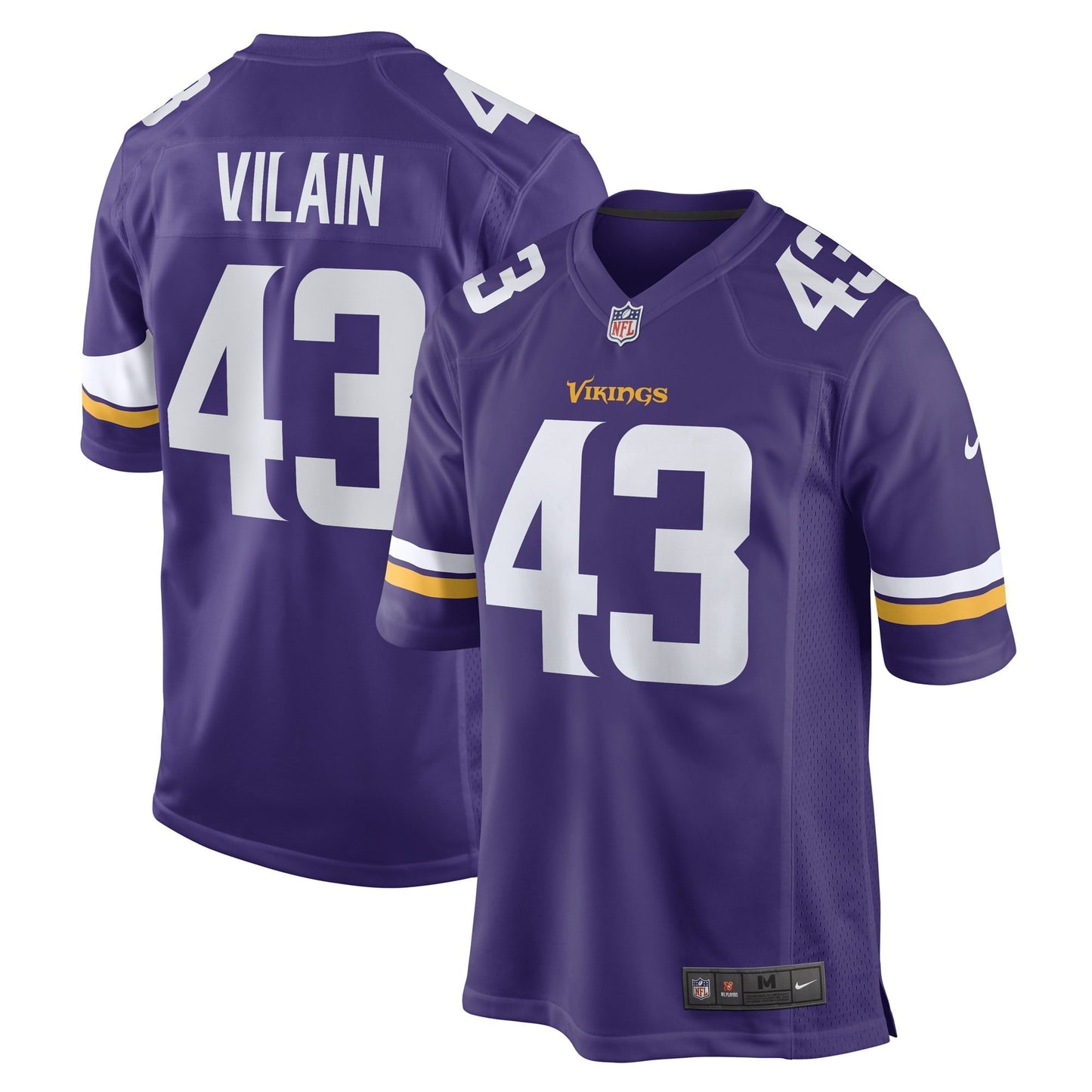 Men's Nike Luiji Vilain Purple Minnesota Vikings Game Player Jersey