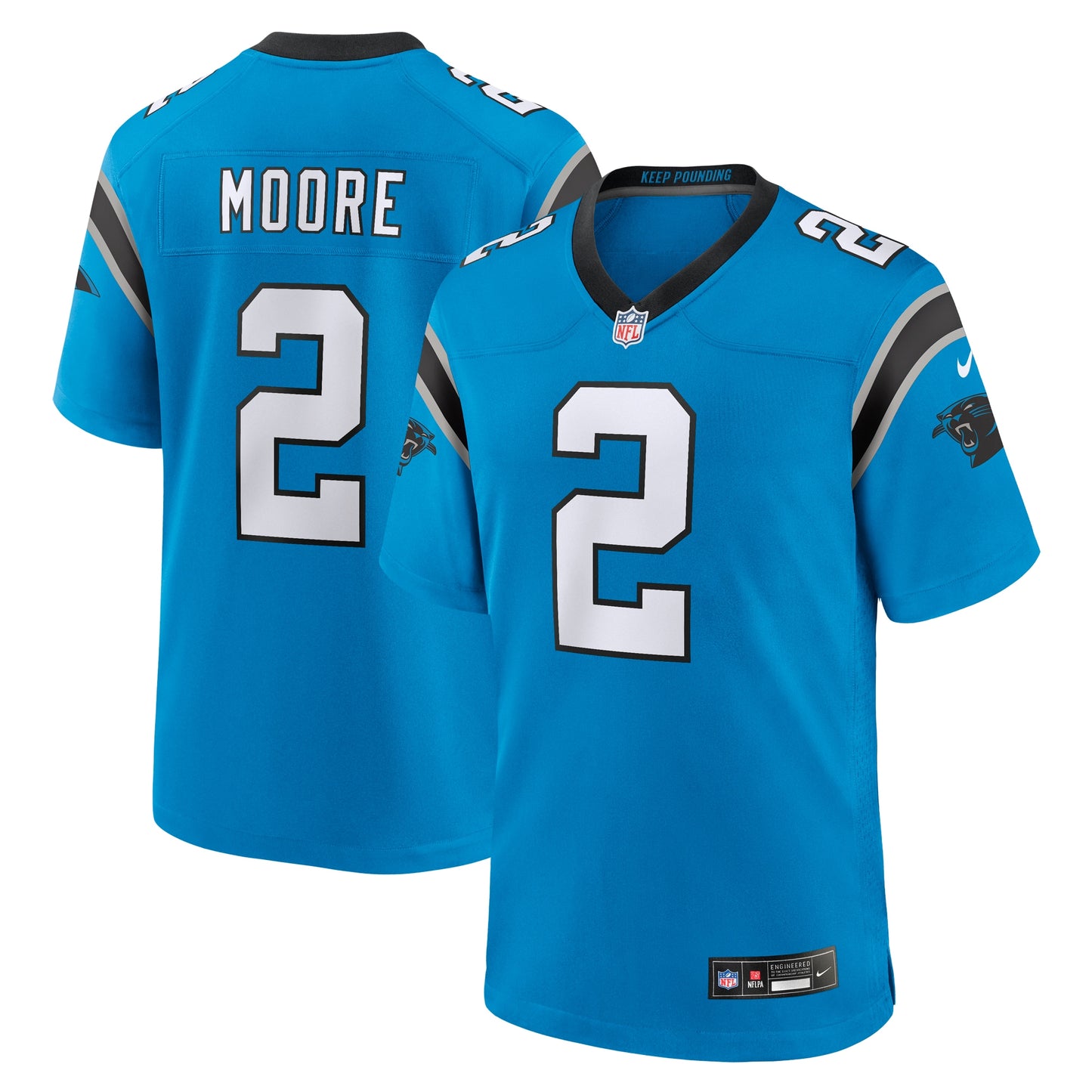 D.J. Moore Carolina Panthers Nike Alternate Game Jersey - Blue