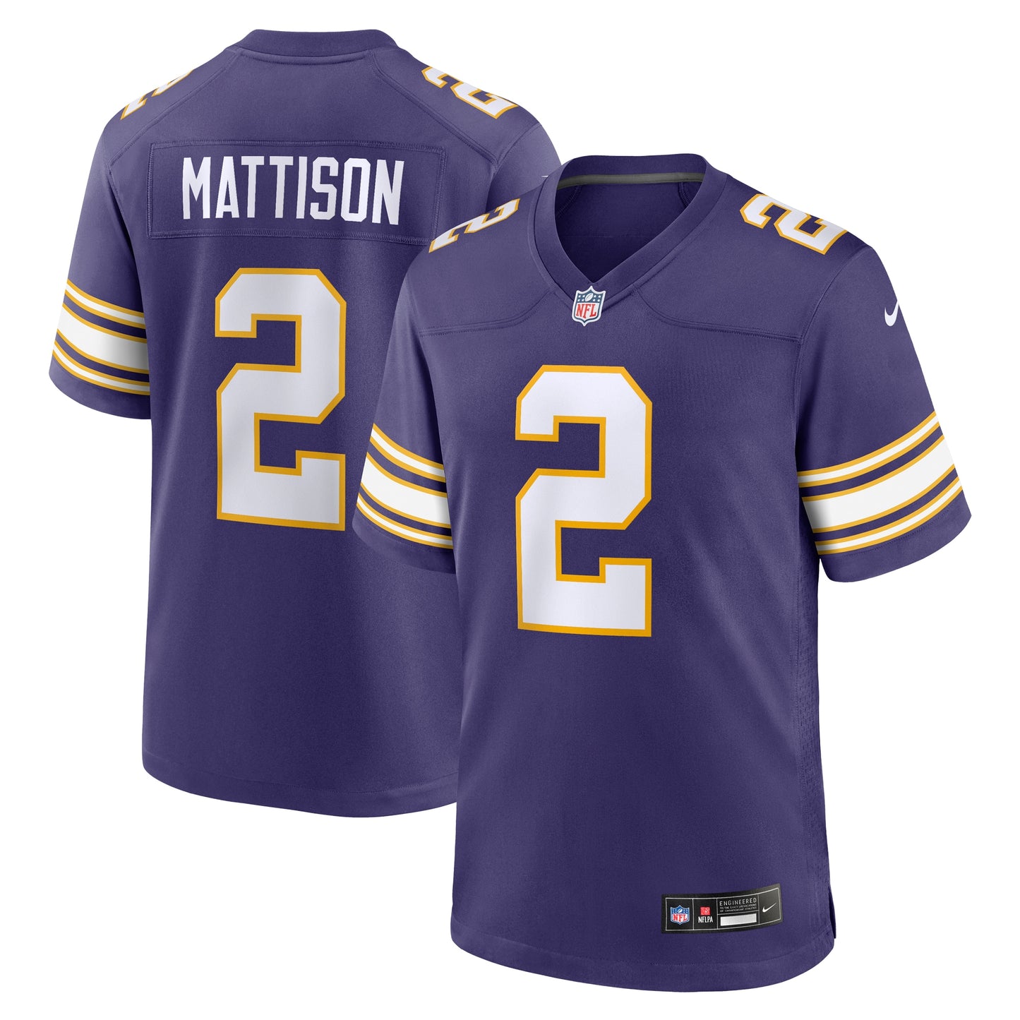Alexander Mattison Minnesota Vikings Nike Classic Player Game Jersey - Purple