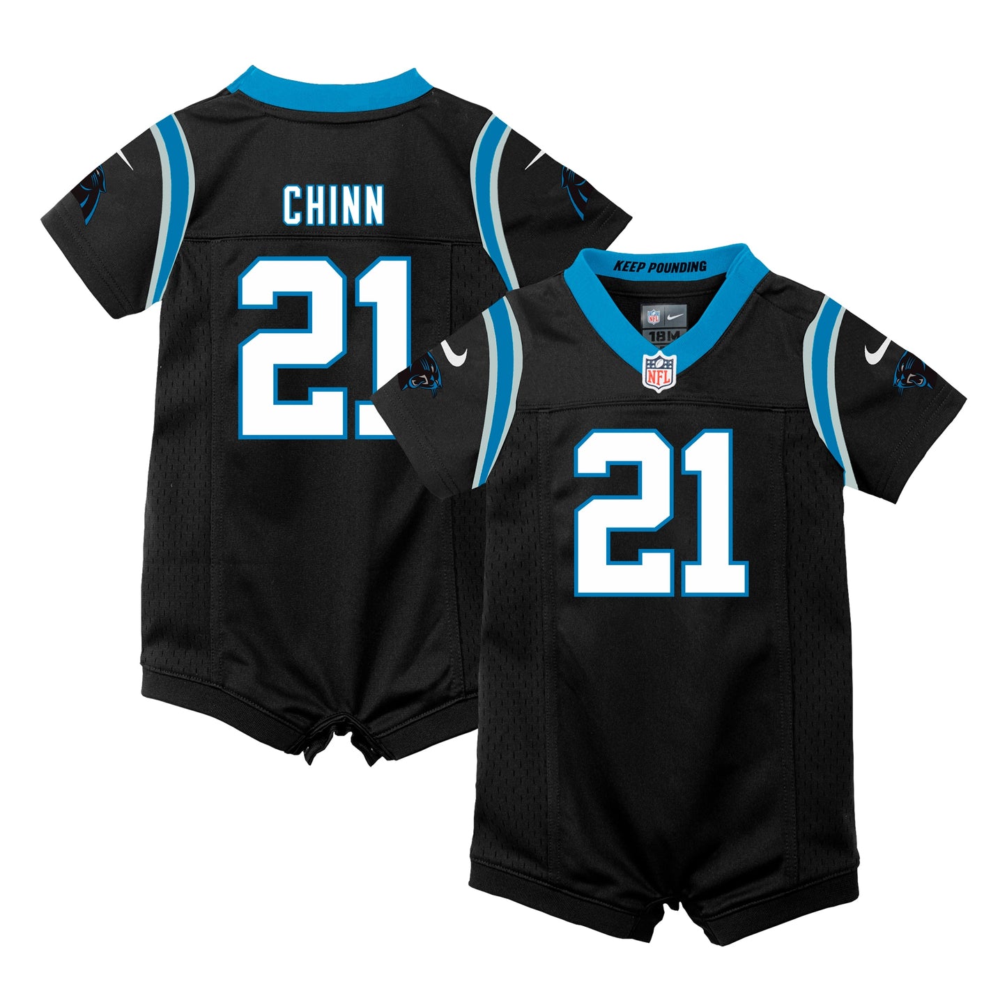 Jeremy Chinn Carolina Panthers Nike Newborn Romper Game Jersey - Black