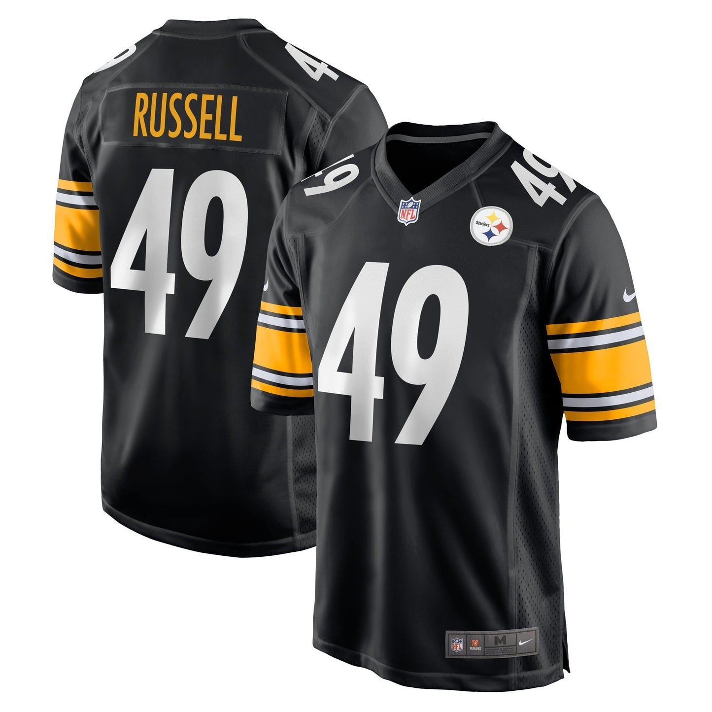 Men's Nike Chapelle Russell Athletic Black Pittsburgh Steelers Game Player Jersey