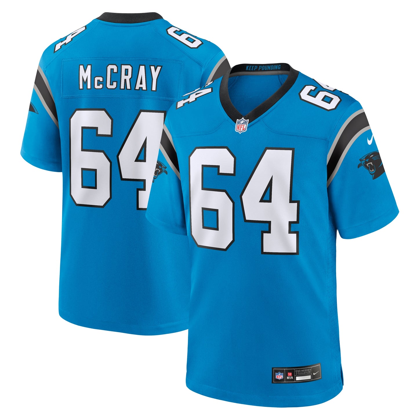 Justin McCray Carolina Panthers Nike Alternate Game Jersey - Blue