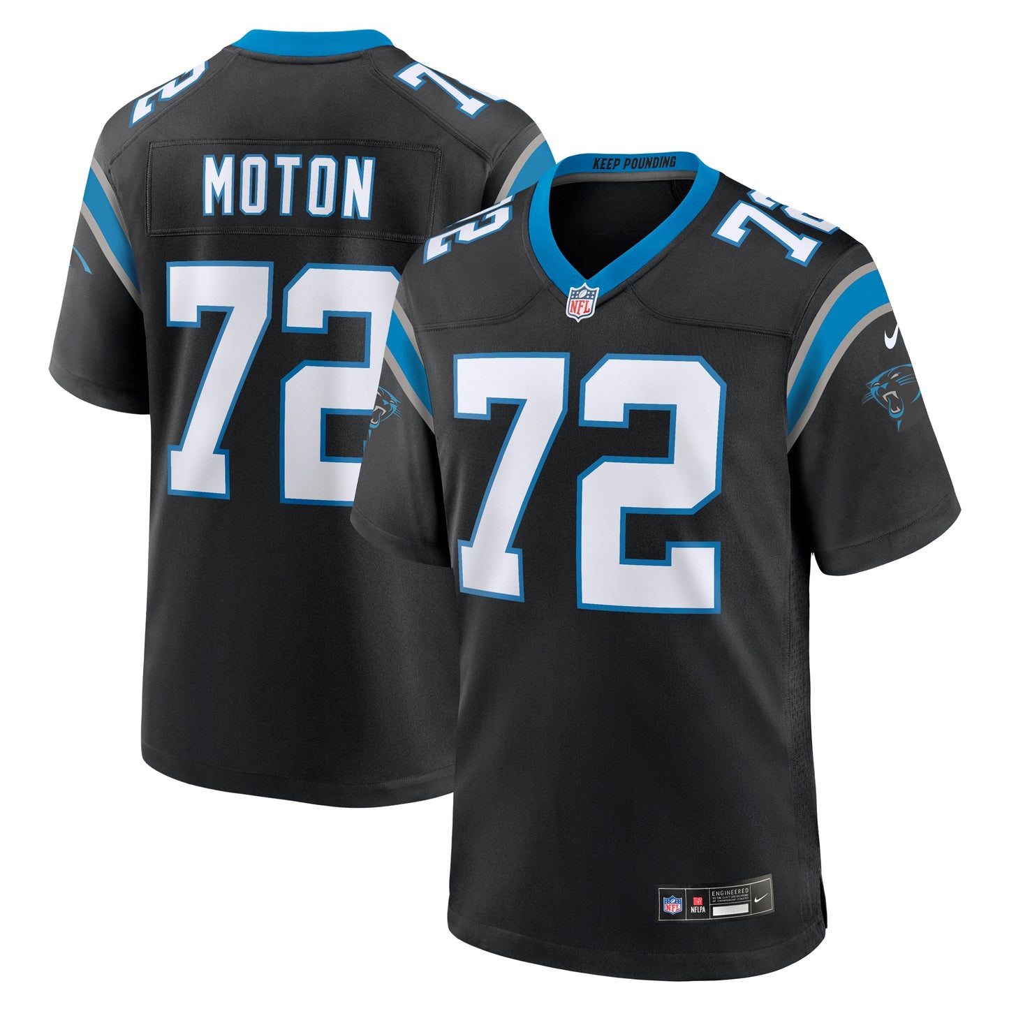 Taylor Moton Carolina Panthers Nike Team Game Jersey - Black