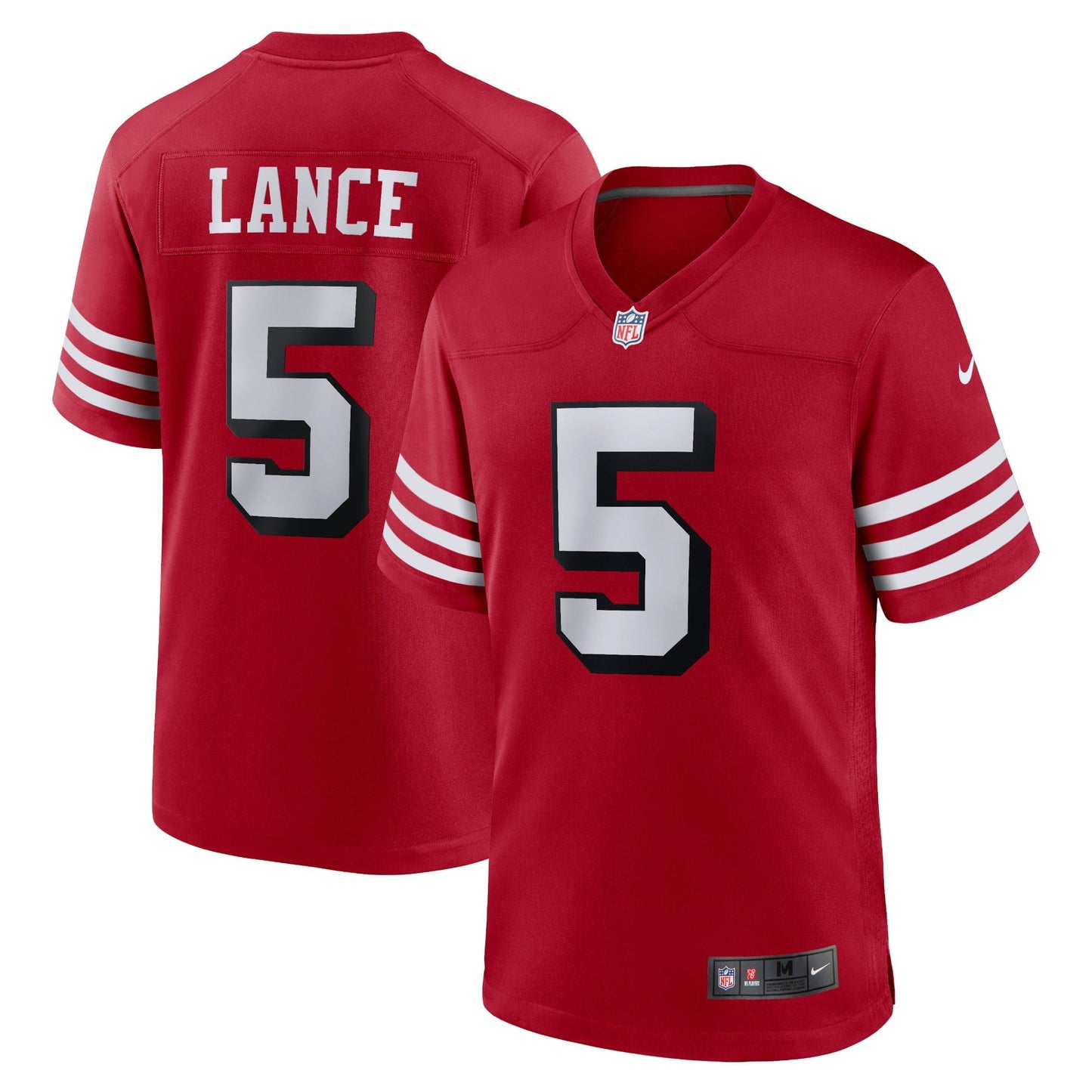 Men's Nike Trey Lance Scarlet San Francisco 49ers Alternate Game Jersey