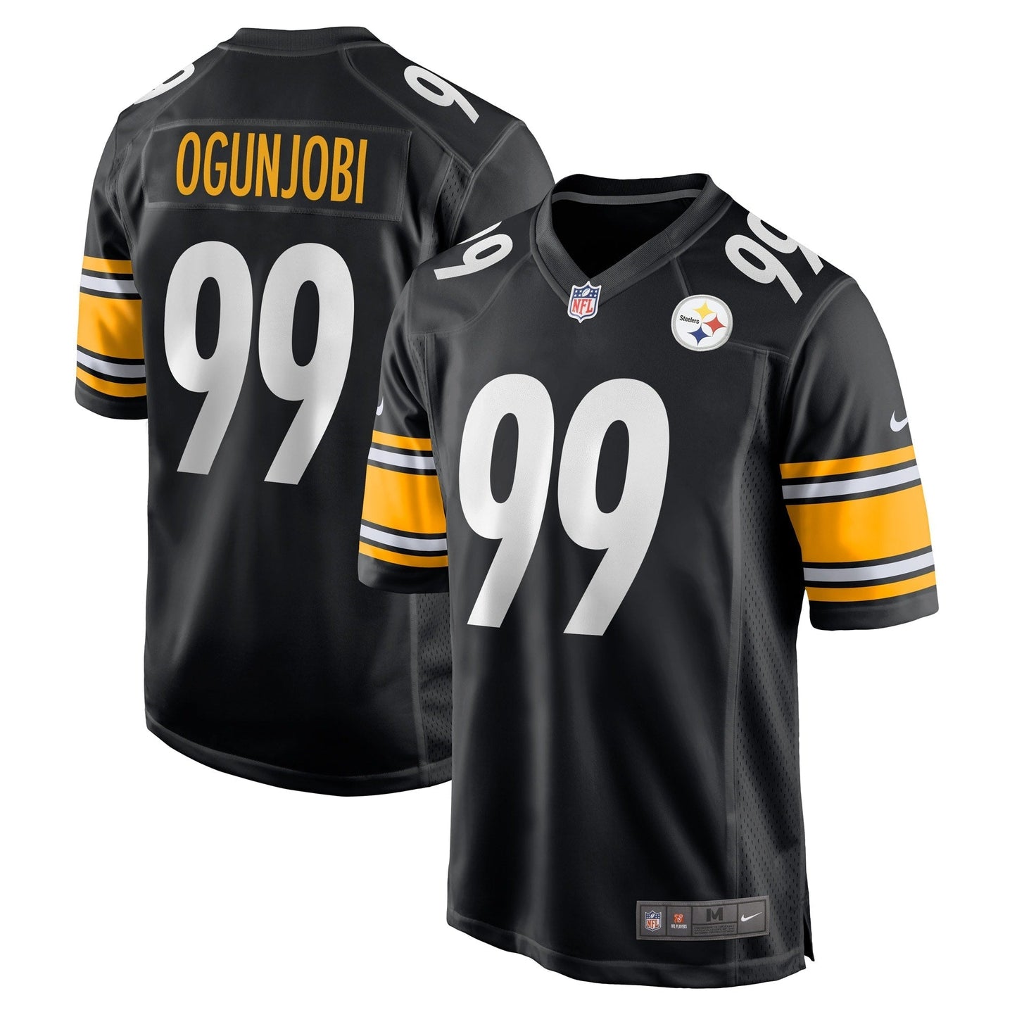 Men's Nike Larry Ogunjobi Black Pittsburgh Steelers Game Player Jersey