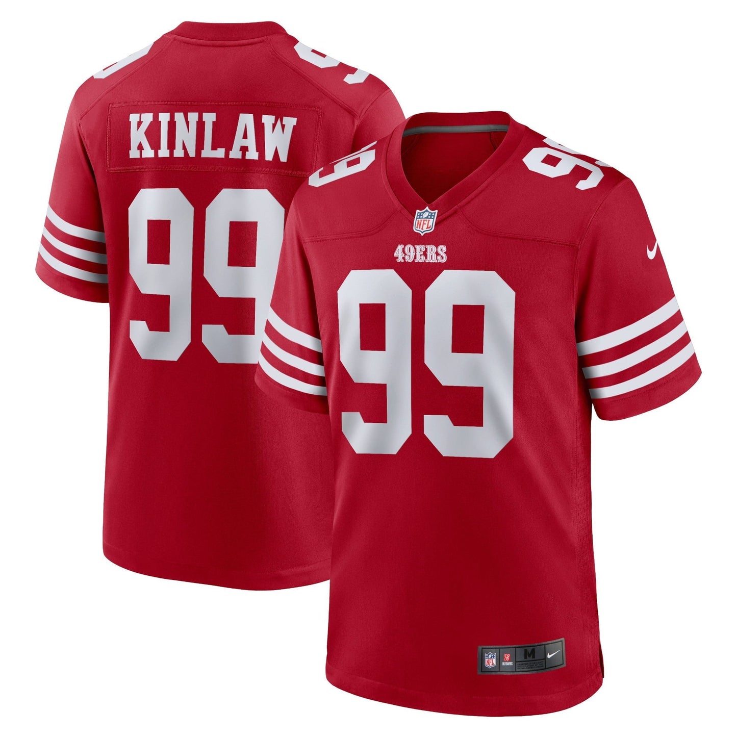 Men's Nike Javon Kinlaw Scarlet San Francisco 49ers Team Player Game Jersey